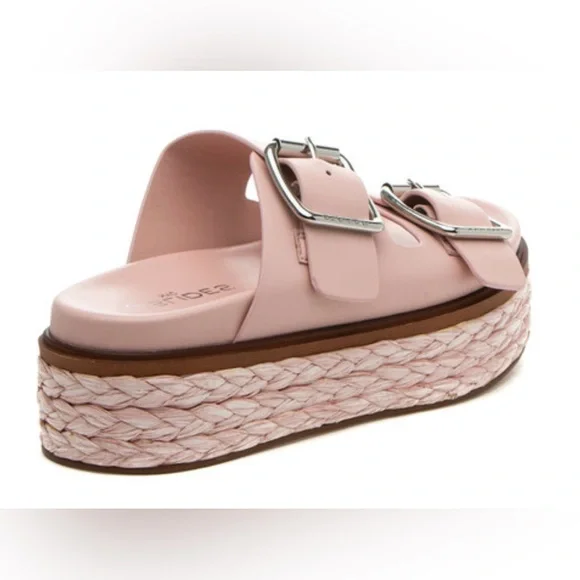 NWT J/SLIDES BONNIE Light Pink Leather Sandal New with box 8.5 - Picture 13 of 14